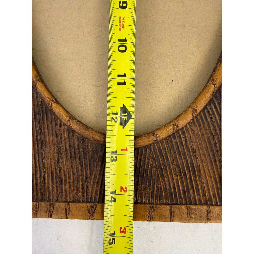 Vintage Faux Wood Resin Butterfly Wheat Oval Picture Frame Rustic Cottagecore - Picture 12 of 13